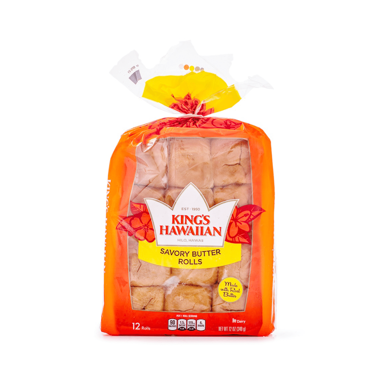 Rollos de Mantequilla Sabrosos King's Hawaiian 12pcs 1 oz*12 counts