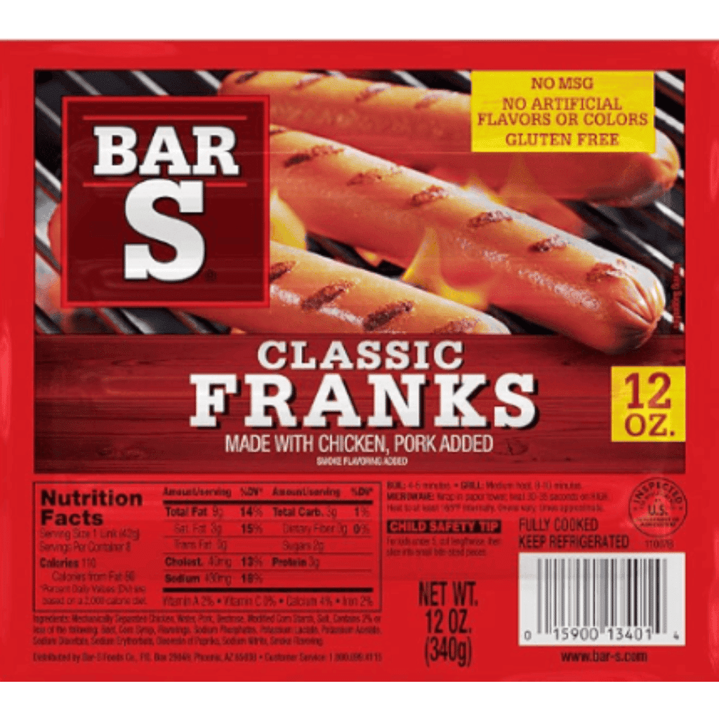 Bar-S Classic Franks 12 oz