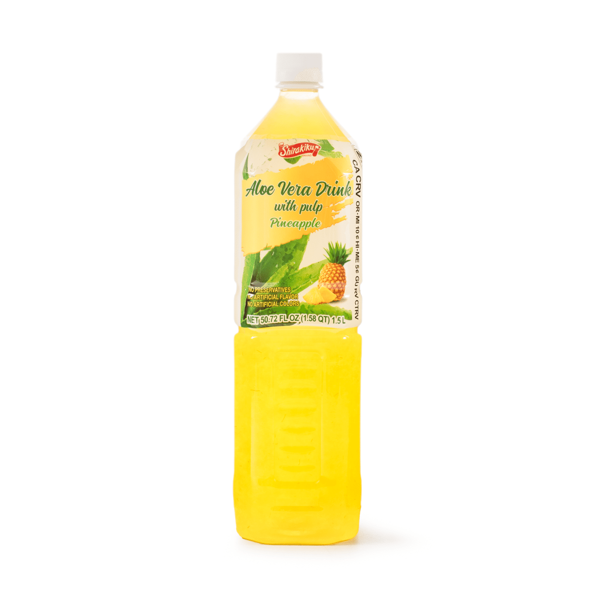 Shirakiku Aloe Drink Pineapple Flavor 1.5L 50.72 액량 온스*6 팩