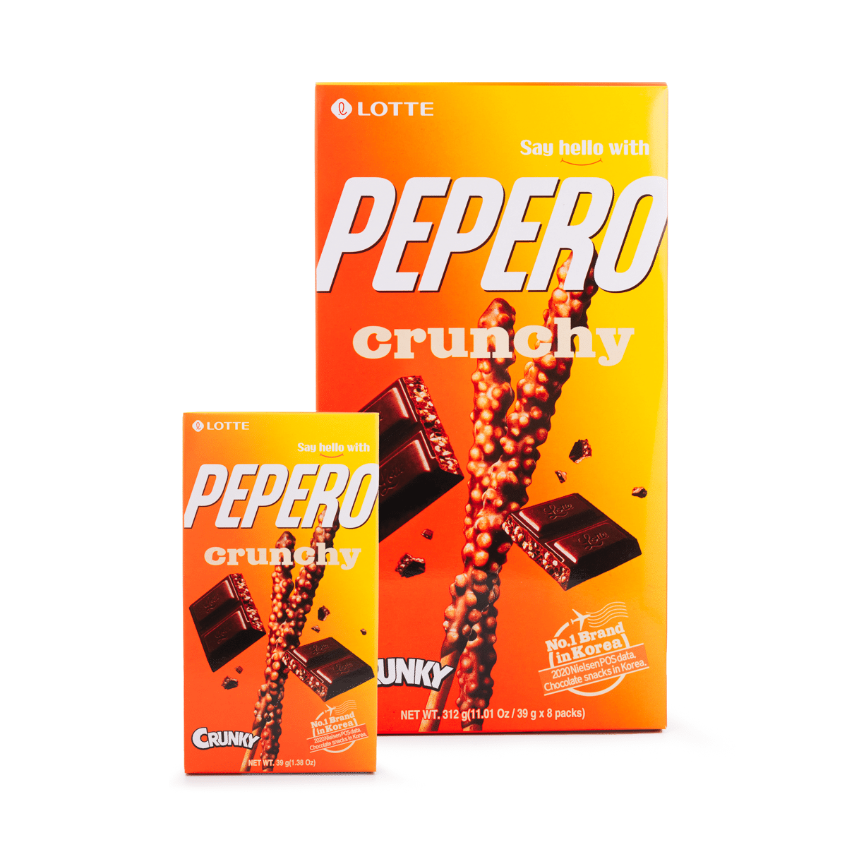 ロッテ Pepero チョコビスケット お得パック 8袋入 312 グラム