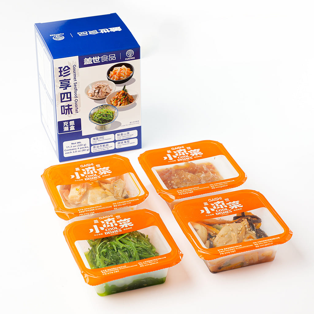 Gaishi Foods 해조류·오징어·새송이버섯·해파리 샐러드 320 그램