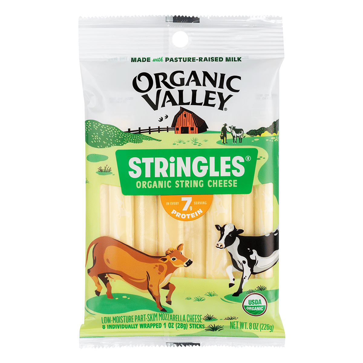 Organic Valley Mozzarella Stringles String Cheese 8 oz