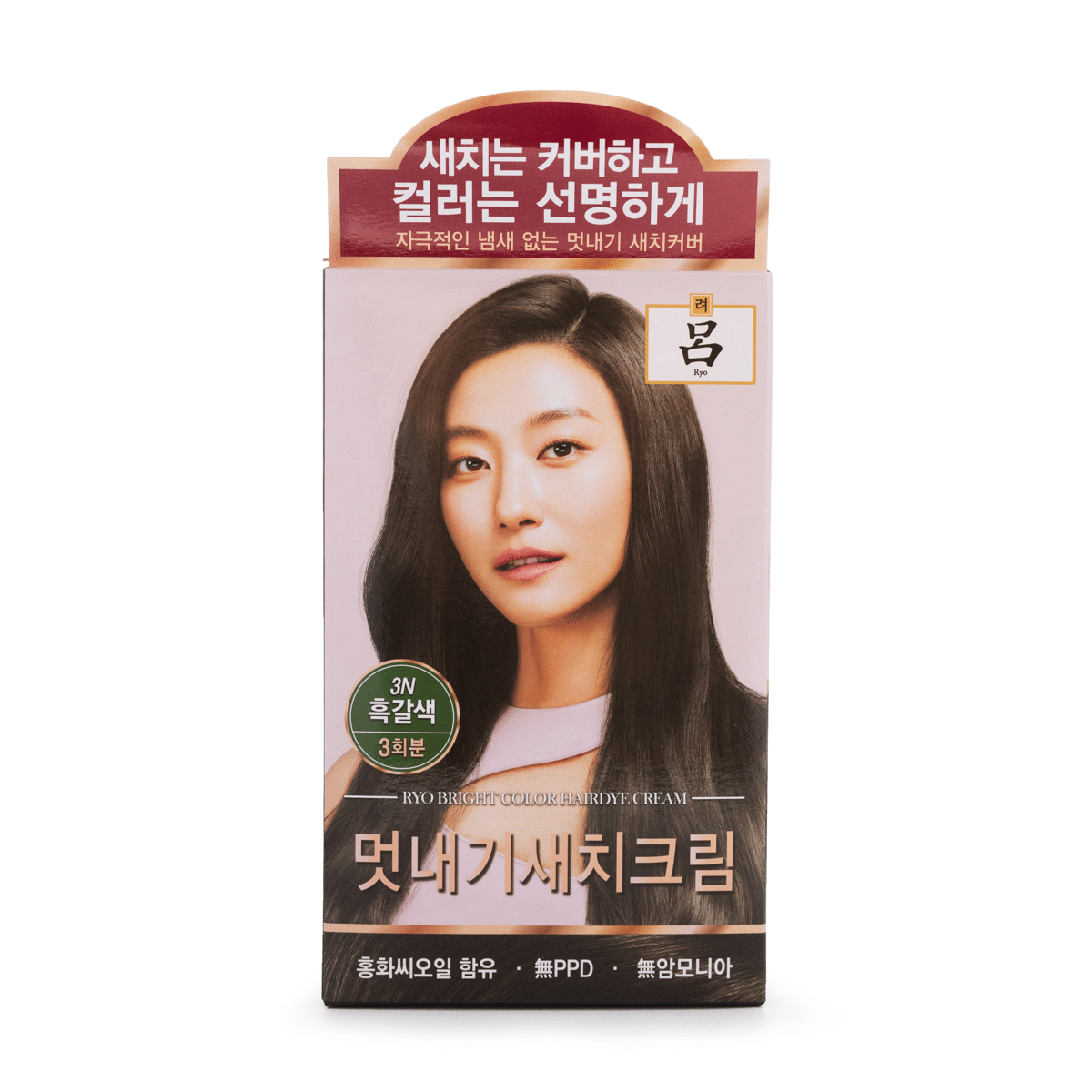 RYO Grey Hair Dye Black-Brown Hair Dye #3N 120g 1 box