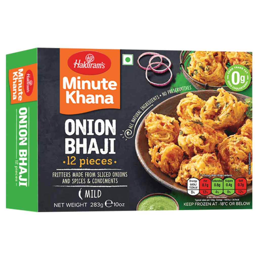 Haldiram's ออเนียนบาจี รสเผ็ดอ่อน 6 ชิ้น แช่แข็ง 283 กรัม
