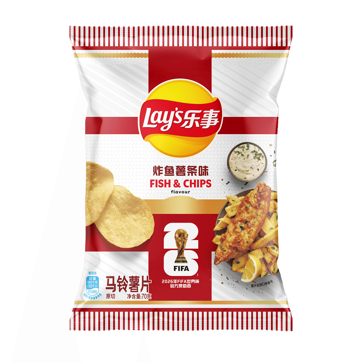Lay's 피시 앤 칩스맛 감자칩 70 그램