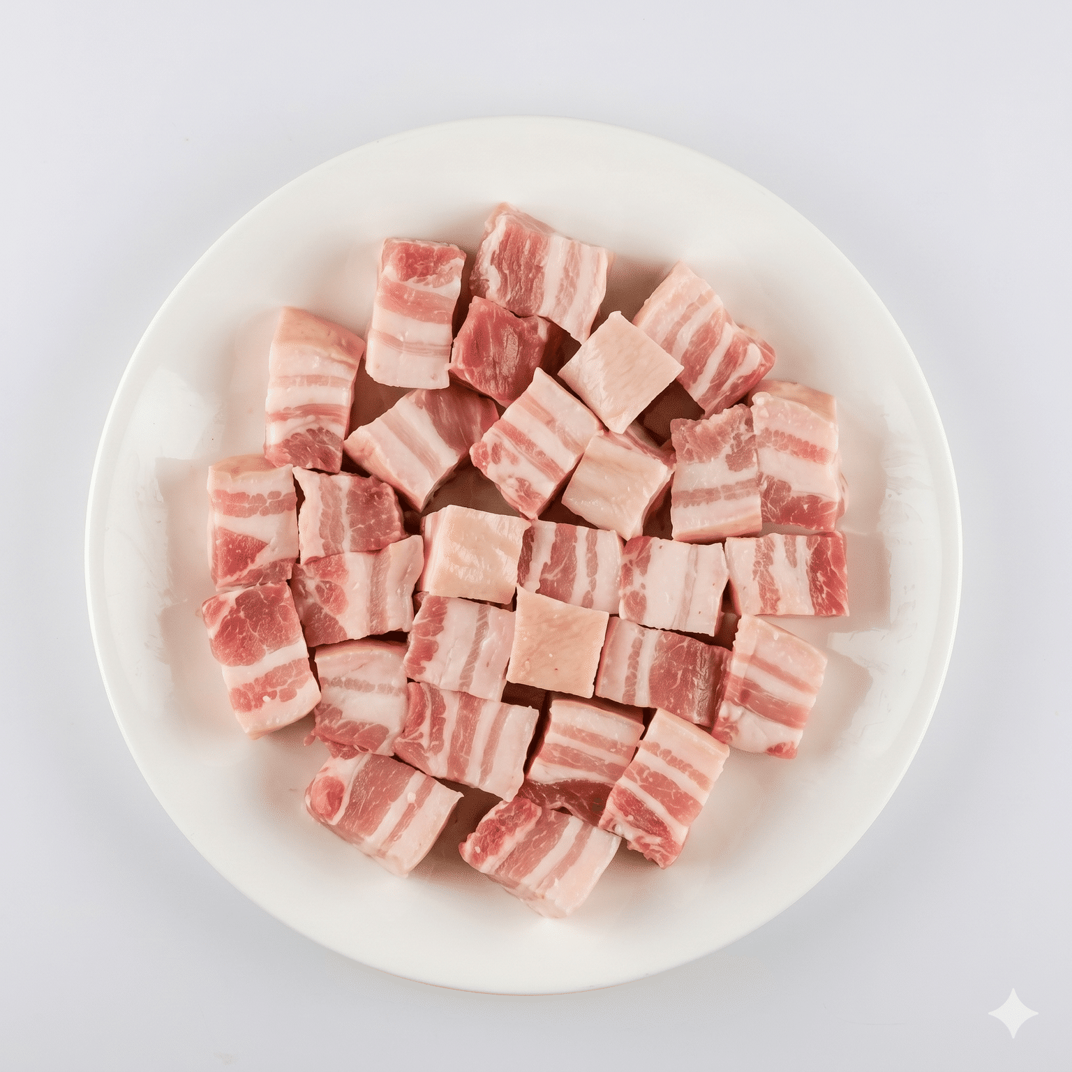 Barriga Suína em Cubos com Pele Congelada 2 lb