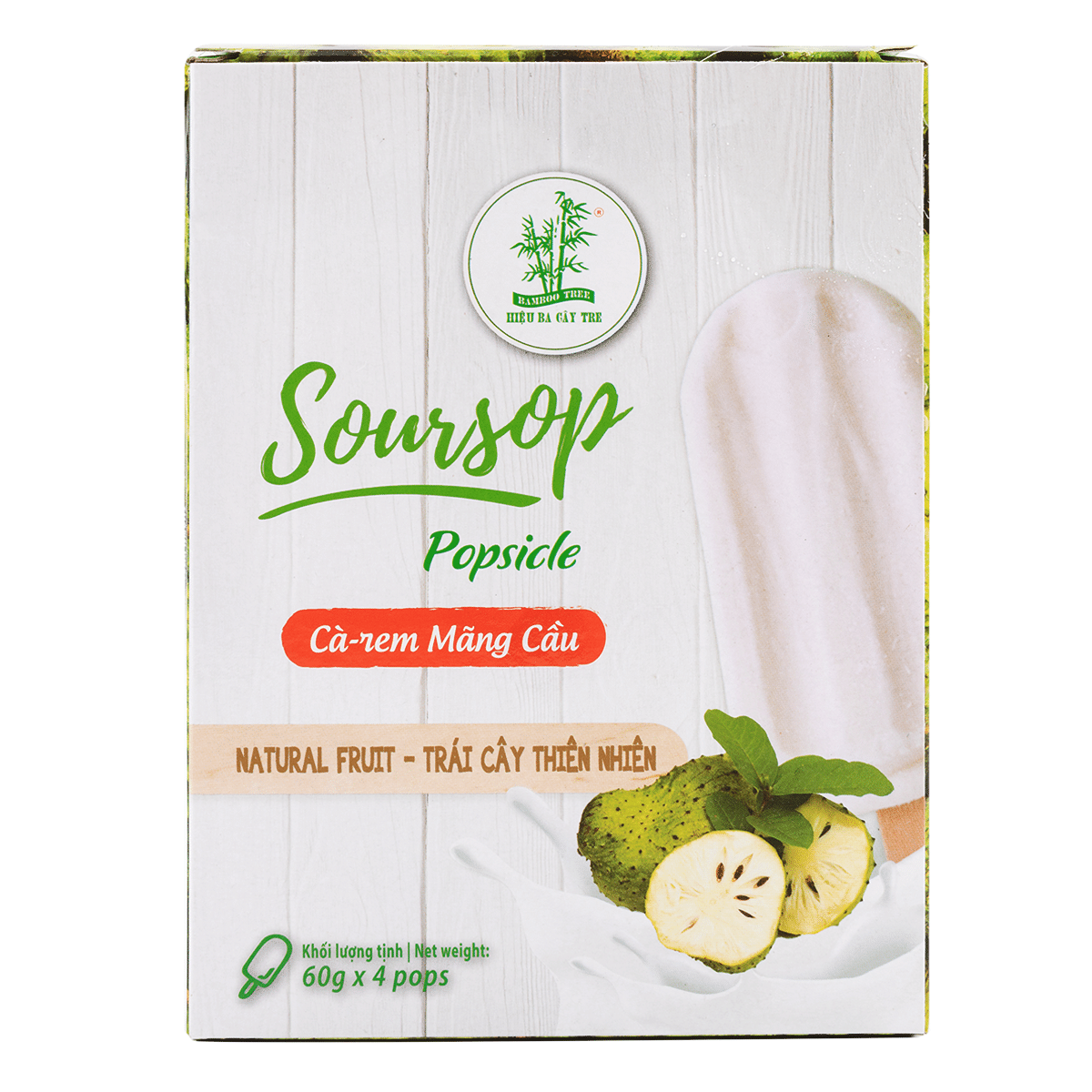 Bamboo Tree Soursop Popsicle, Frozen 2.11 oz*4 counts
