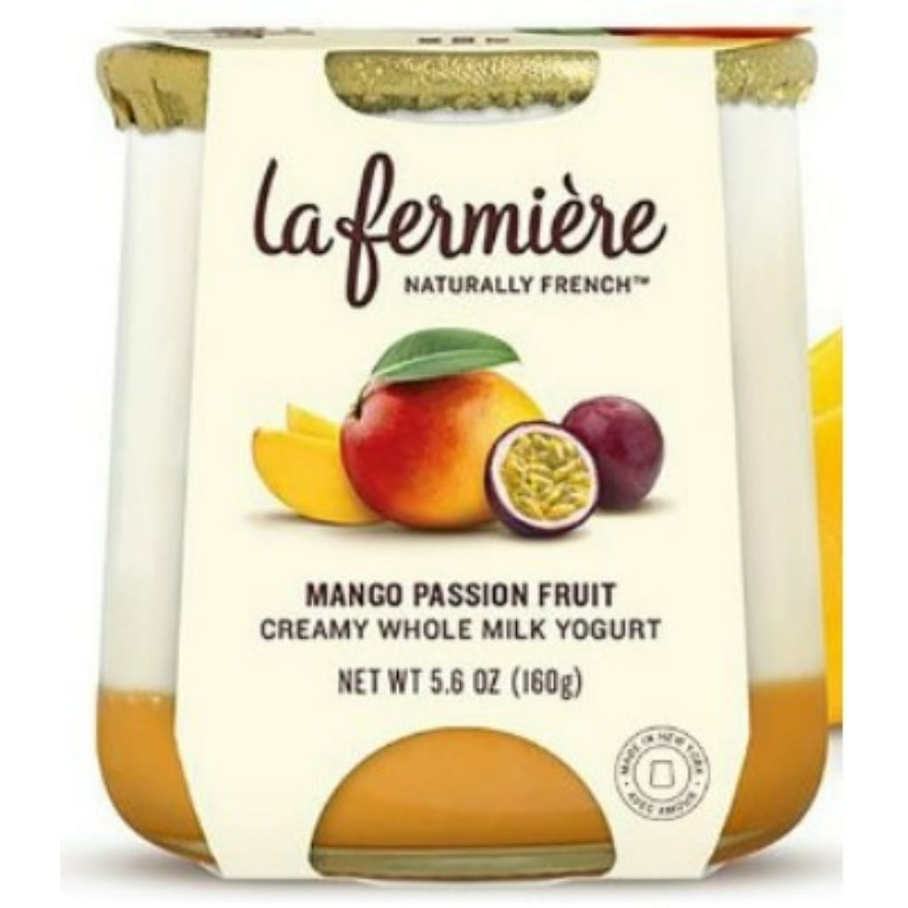 Iogurte de Leite Integral Cremoso de Manga e Maracujá La Fermiere 4.9 oz