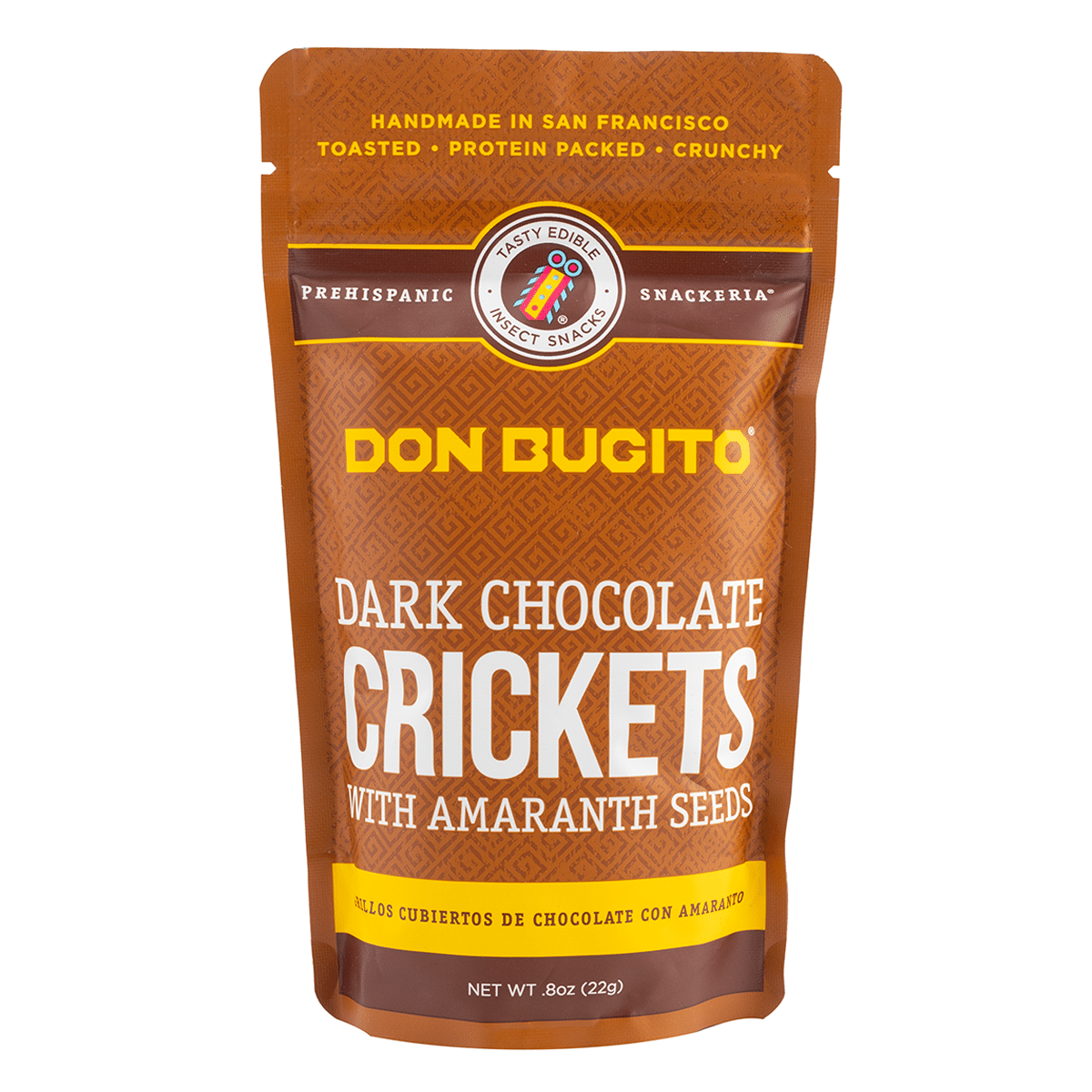 Don Bugito Dark Chocolate Crickets with Amaranth Seeds 0.8 oz