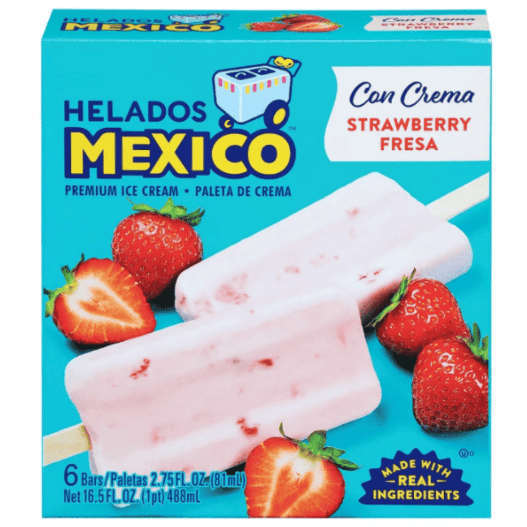 Helados Mexico Ice Cream Bars Strawberry Flavor, Frozen 16.5 oz