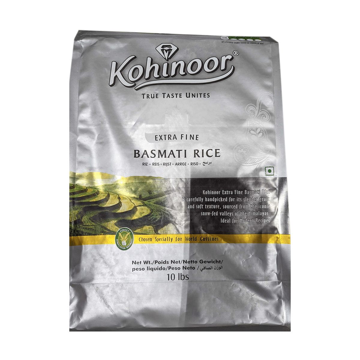 Kohinoor Extra Fine Basmati Rice 10 lb
