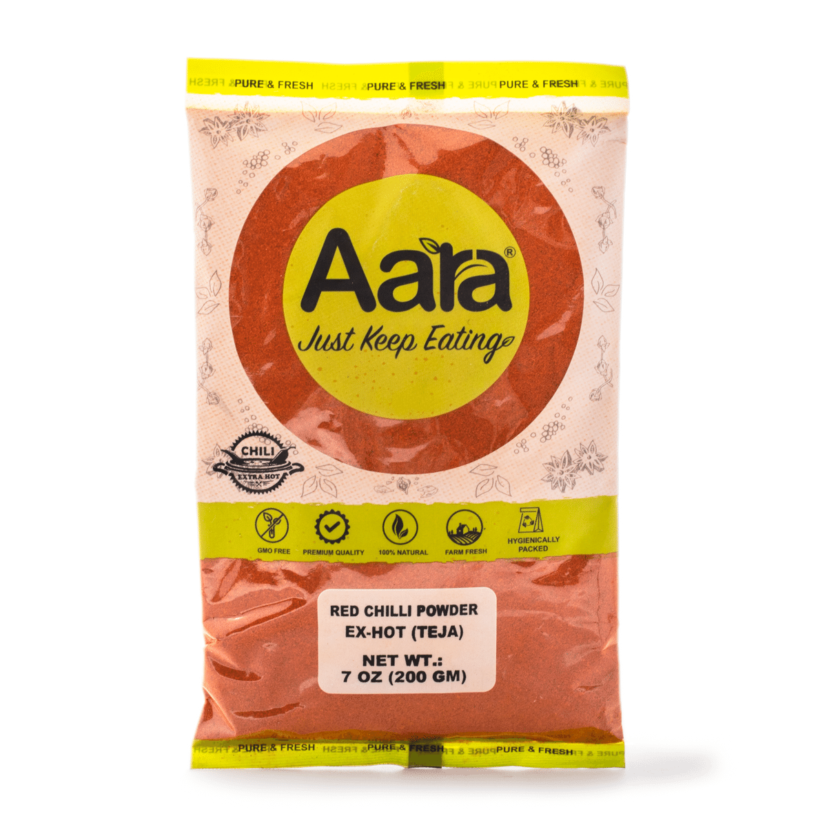 Polvo de Chile Rojo, Extra Picante, Aara 7 oz