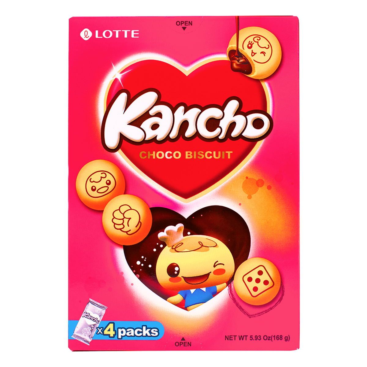乐天 Kancho 巧克力夹心小饼干 168 克*12 包