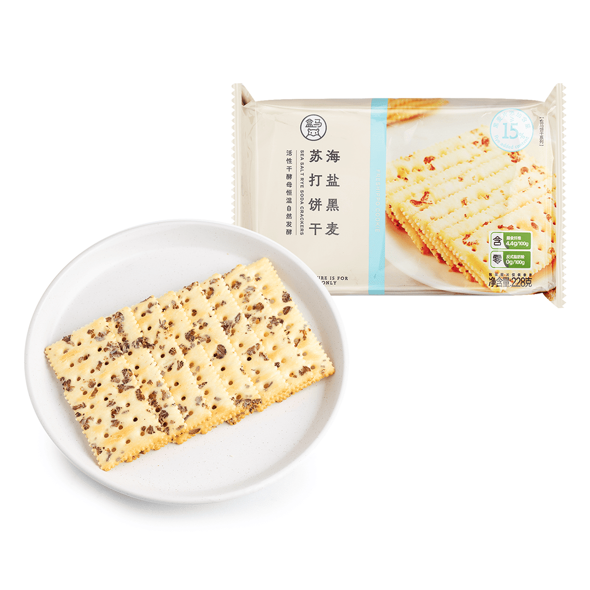 HM Sea Salt Rye Soda Crackers 228 g