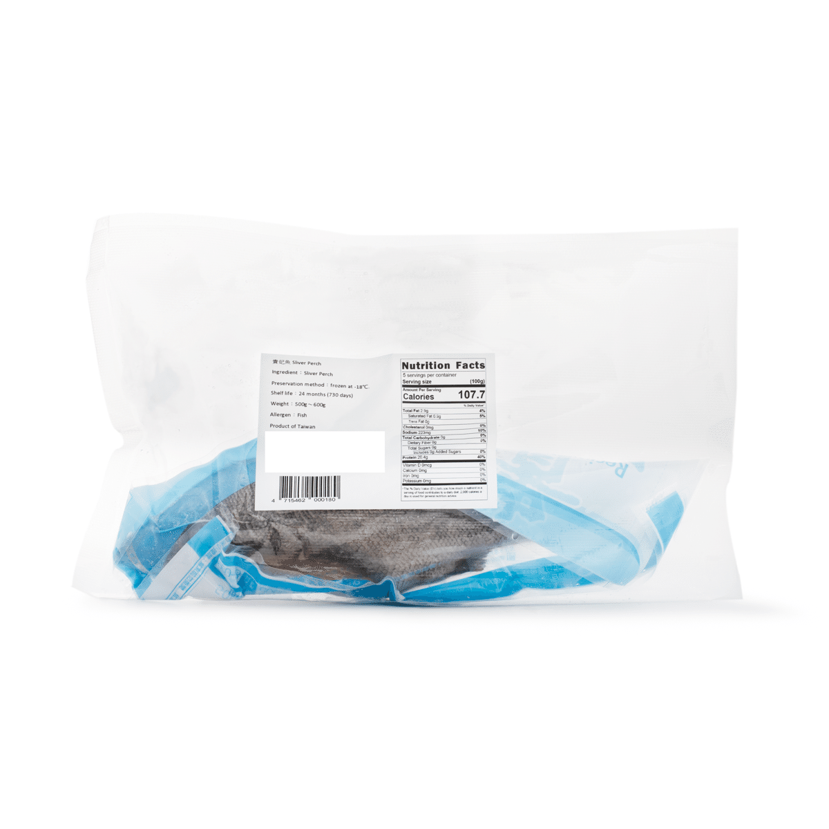 Silver Perch Whole Cleaned Frozen 500 g