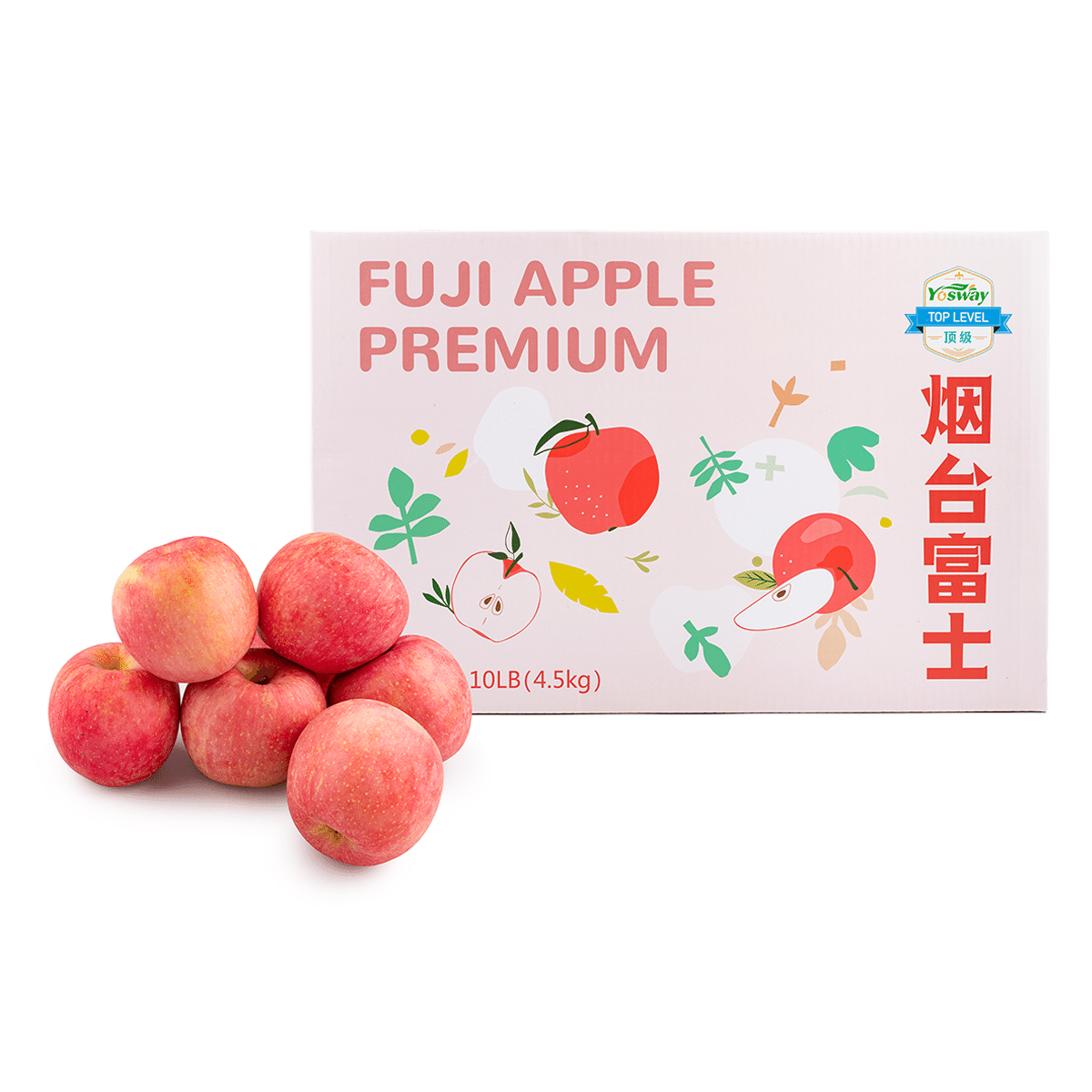 Chinese Premium Fuji Apple 10lb 1 case