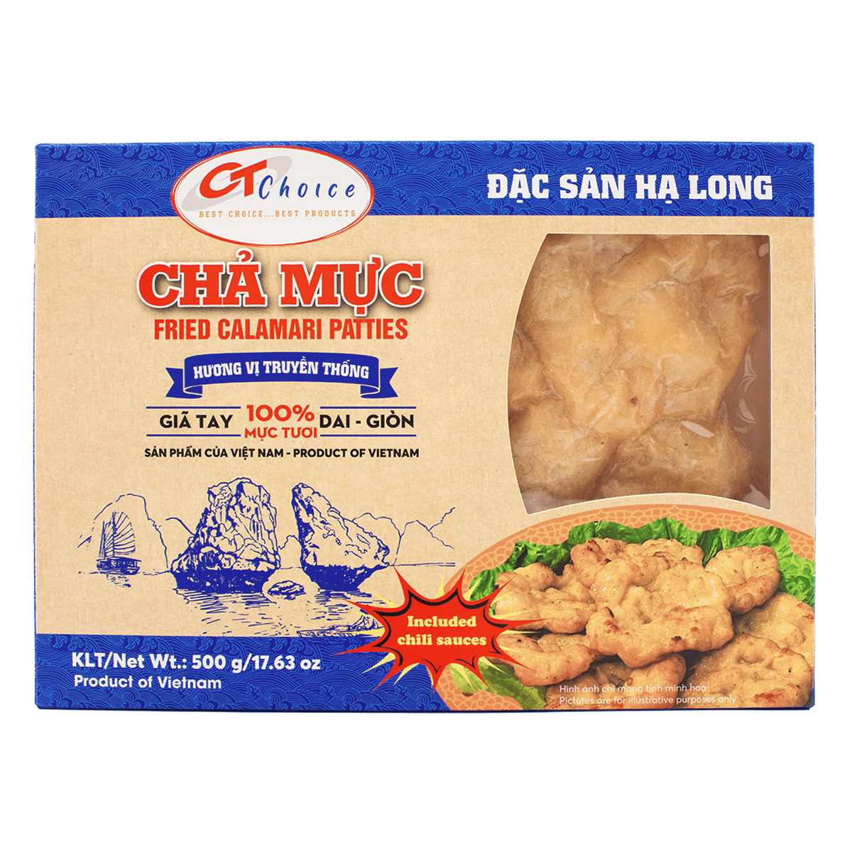 CT Choice 냉동 오징어 패티 500 그램