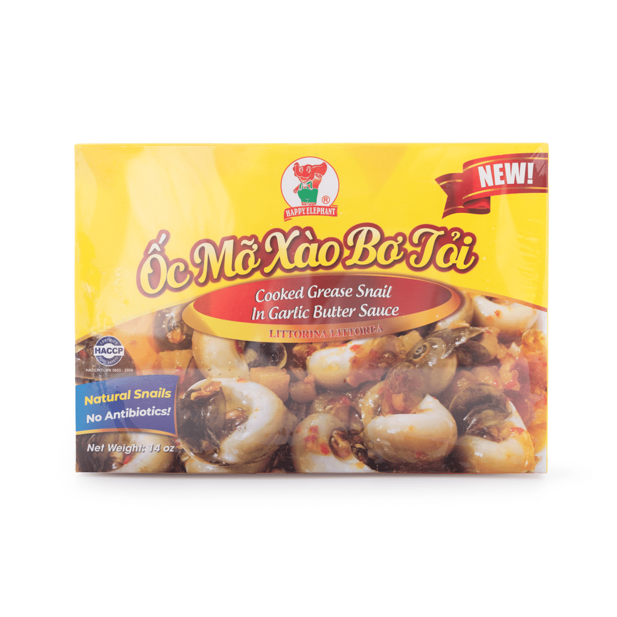 Happy Elephant Cooked Grease Snail in Garlic Butter Sauce, Frozen 14 oz