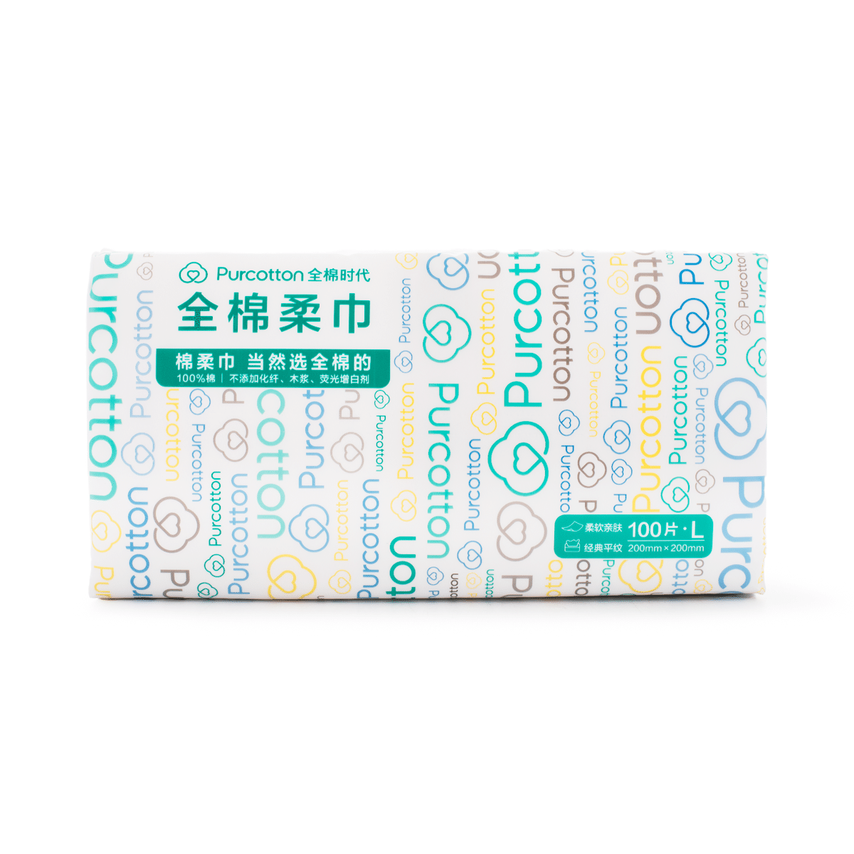 全棉时代 经典纯棉柔巾 100片 1 盒
