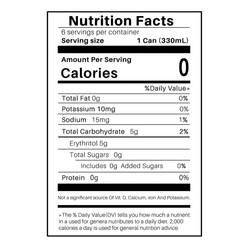 Genki Forest Sparkling Water, White Peach Flavor 330 ml*6 cans