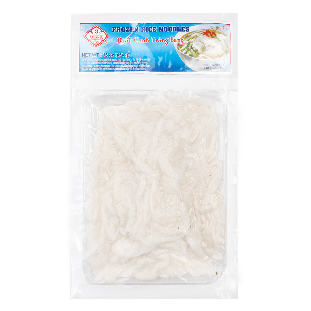 3 Mien Trang Bang Rice Noodles, Frozen 14 oz