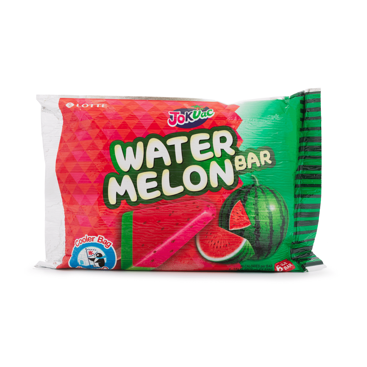 Lotte Watermelon Ice Bar, Frozen 2.54 fl.oz*6 counts