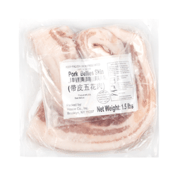 Pork Belly Skin On, Boneless,Frozen 1.5 lb