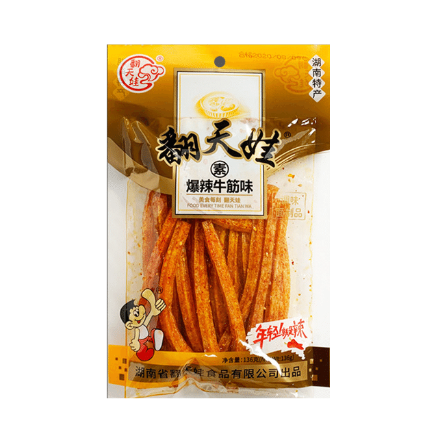 翻天娃 爆辣牛筋味 辣条 136 克