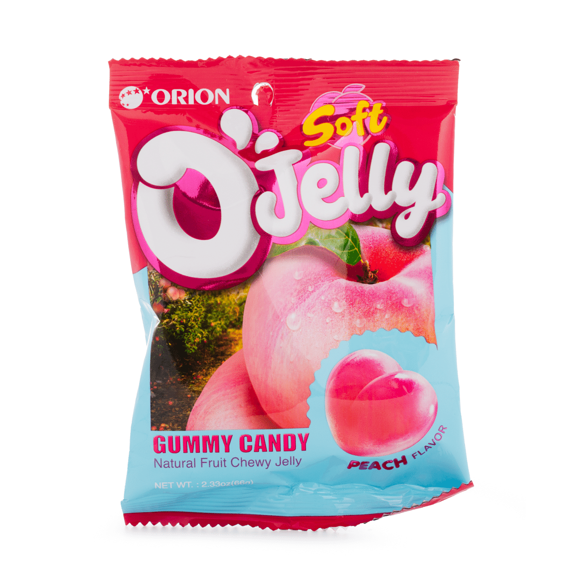 ลูกอมเจลลี่รสพีช Orion O'Jelly 66 กรัม