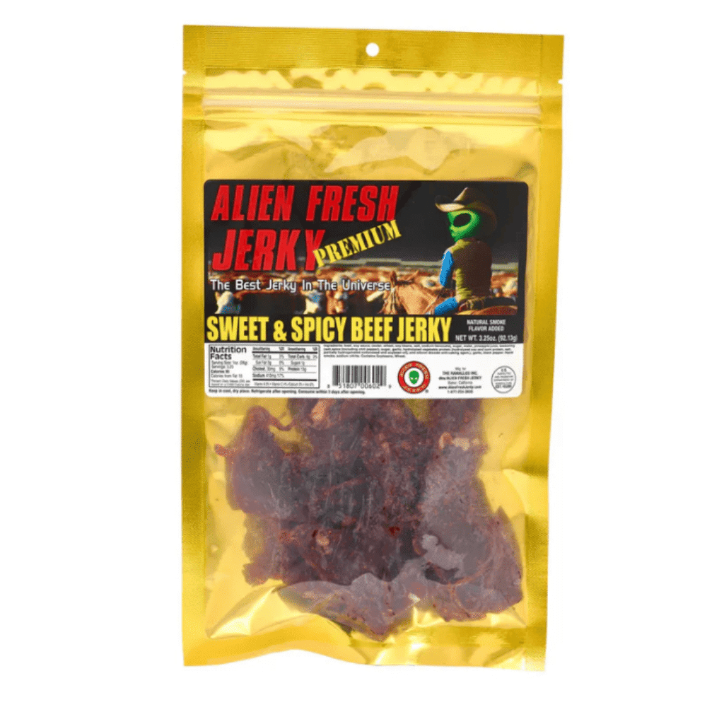 Carne seca Alien Fresh Jerky doce e picante 3.25 oz