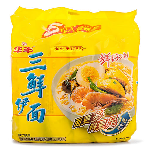 华丰 三鲜伊面 五连包 390 克