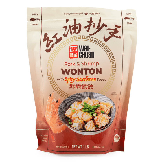 Wei Chuan Pork & Shrimp Wonton With Spicy Szechwan Sauce 16 oz