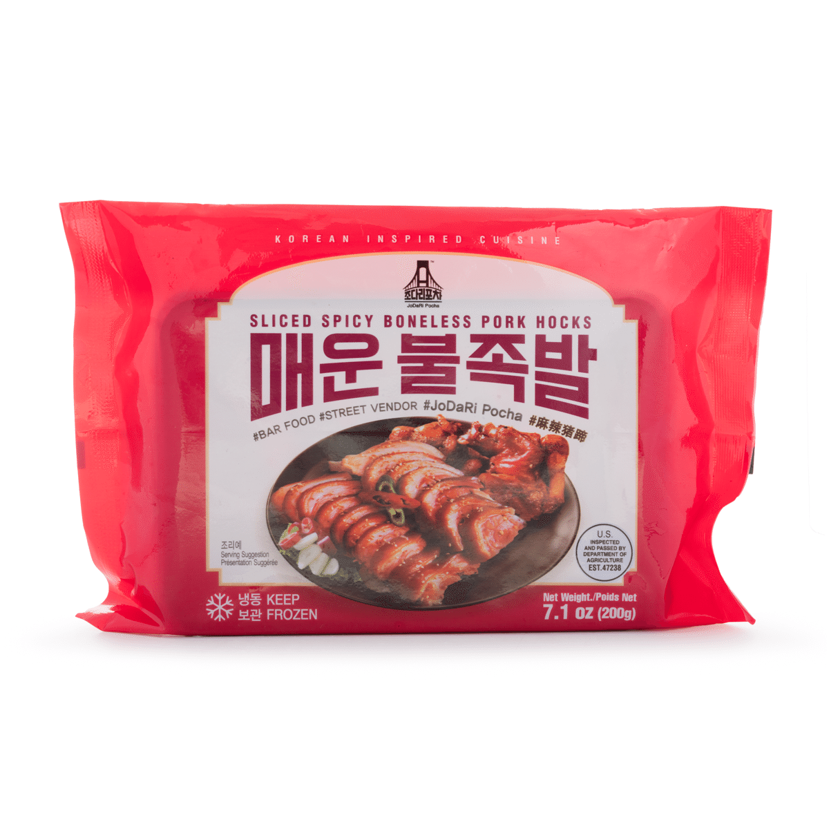 Jodari Pocha Sliced Spicy Boneless Pork Hocks, Frozen 200 g