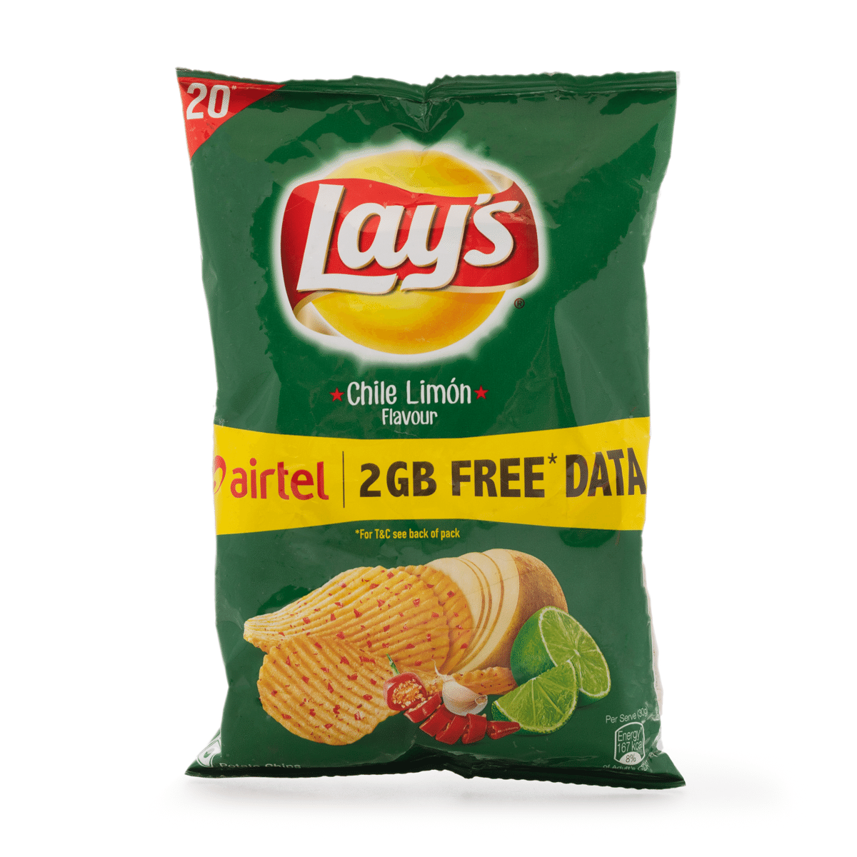 Papas Fritas, Sabor Chile y Limón, Lay's 52 gramo(s)
