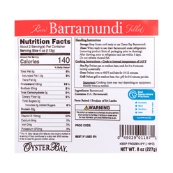 Boneless Barramundi Fillet, Frozen 8-10 oz