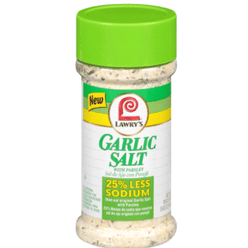 Lawry's 25% less Sodium Garlic Salt with Parsley 5.6 oz