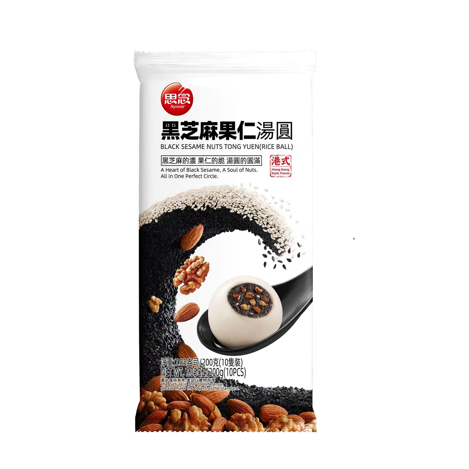 Synear Black Sesame Nuts Rice Ball, Frozen 200 g