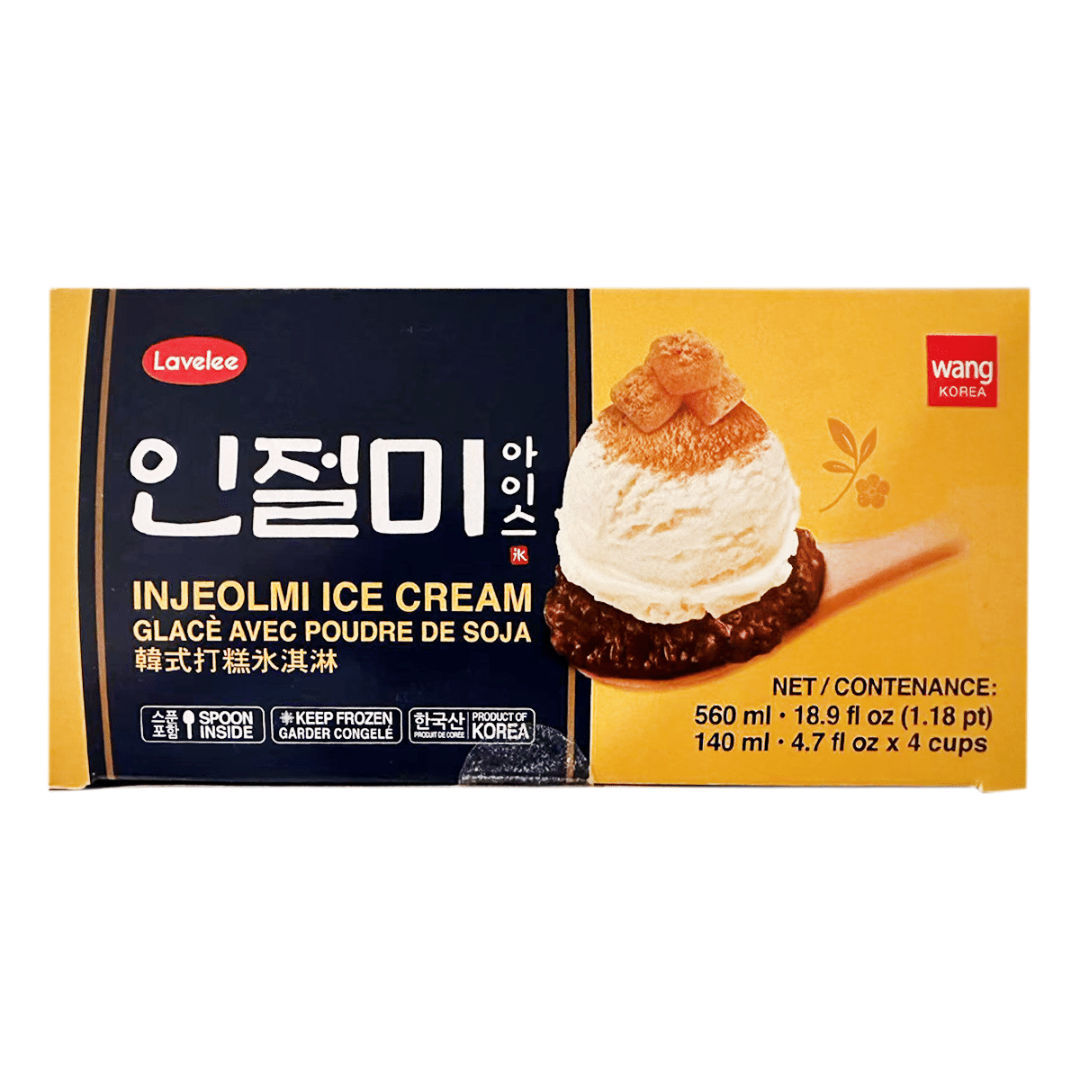 Lovelee Injeolmi Ice Cream 140 ml*4 each