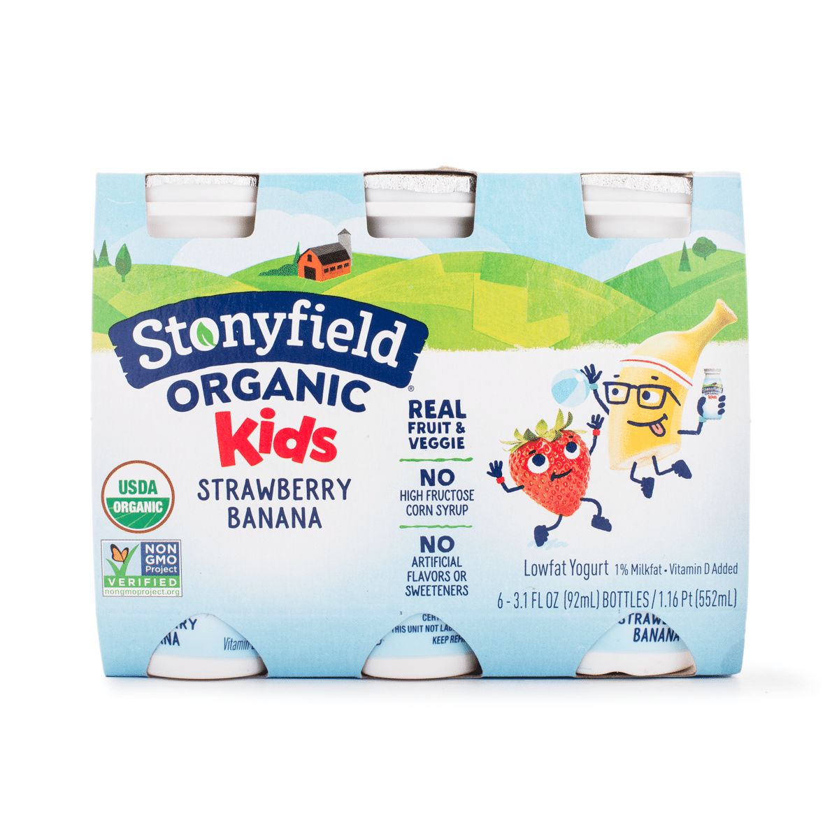 Stonyfield 유기농 어린이 요거트 딸기 바나나 18.6 온스