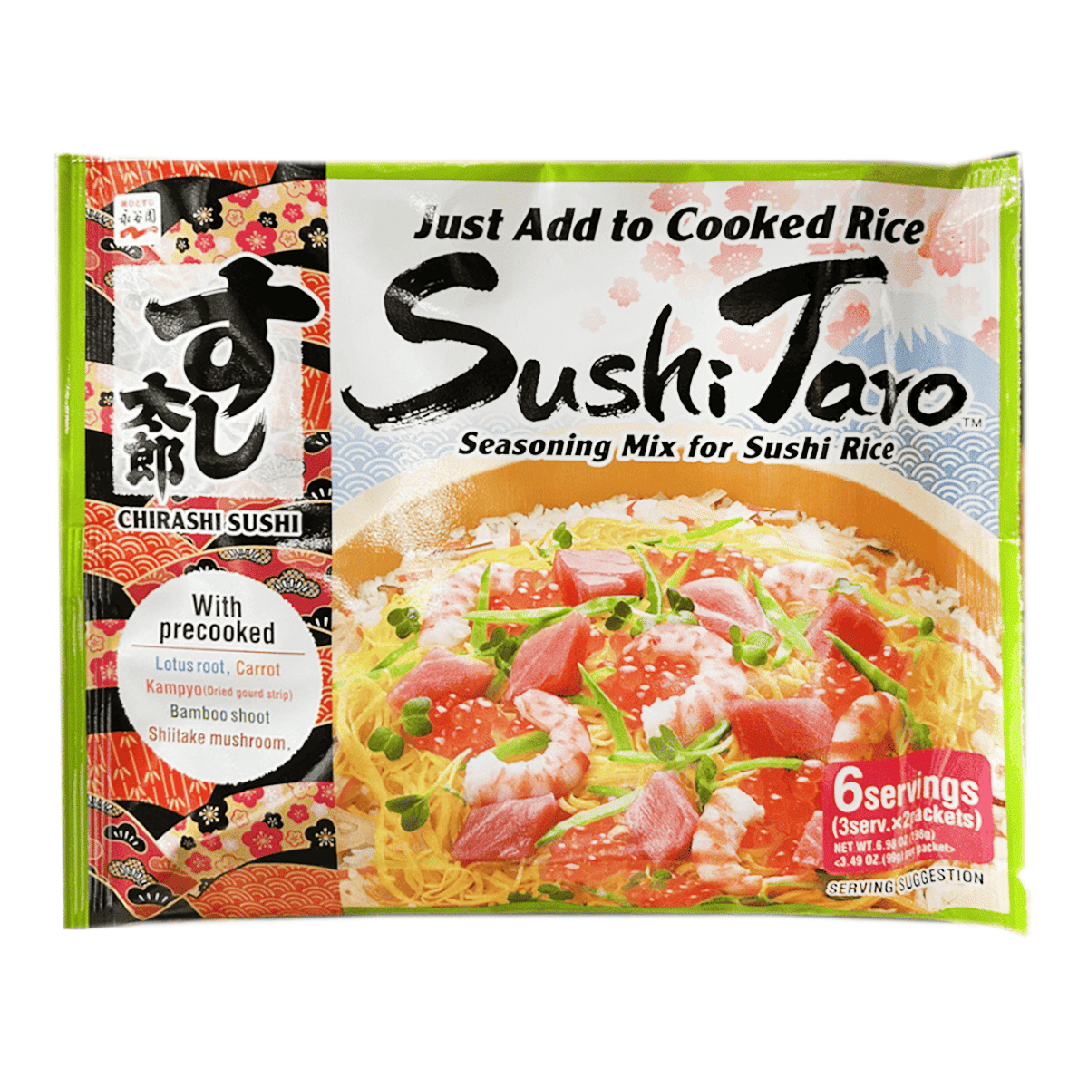 ผงปรุงรสข้าวซูชิ Nagatanien Sushi Taro 6.98 oz
