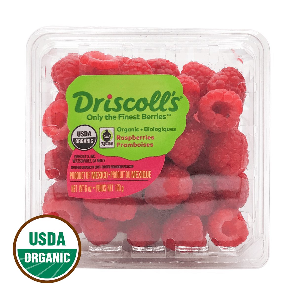 Driscoll's Organic Raspberries 6 oz