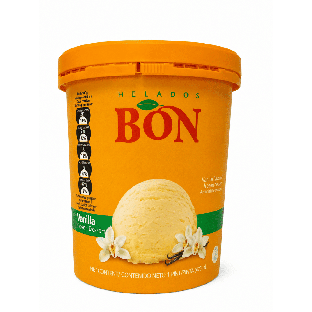 Postre Helado de Vainilla Bon 473 mililitro(s)
