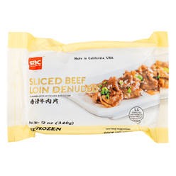 SB Food Seasoned Sliced Beef Loin, Frozen 12 oz