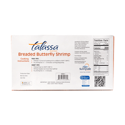 Talassa Breaded Butterfly Shrimp, frozen 3 lb