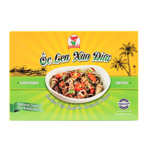 Ốc Len Xào Dừa Happy Elephant, Đông Lạnh 14 oz