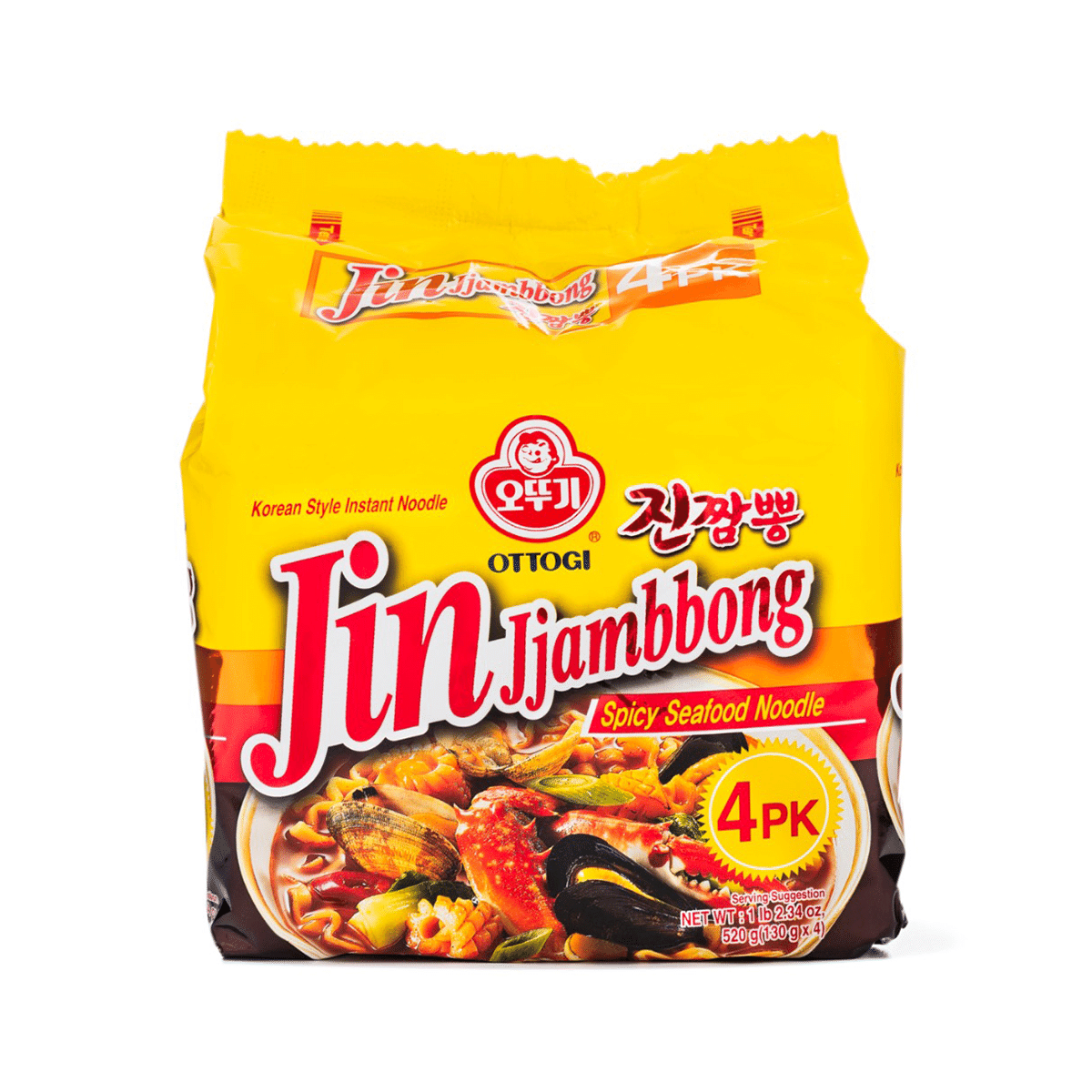 Mì Hải Sản Cay Jin Jjambbong Otoki 4 gói 520 g*8 pack
