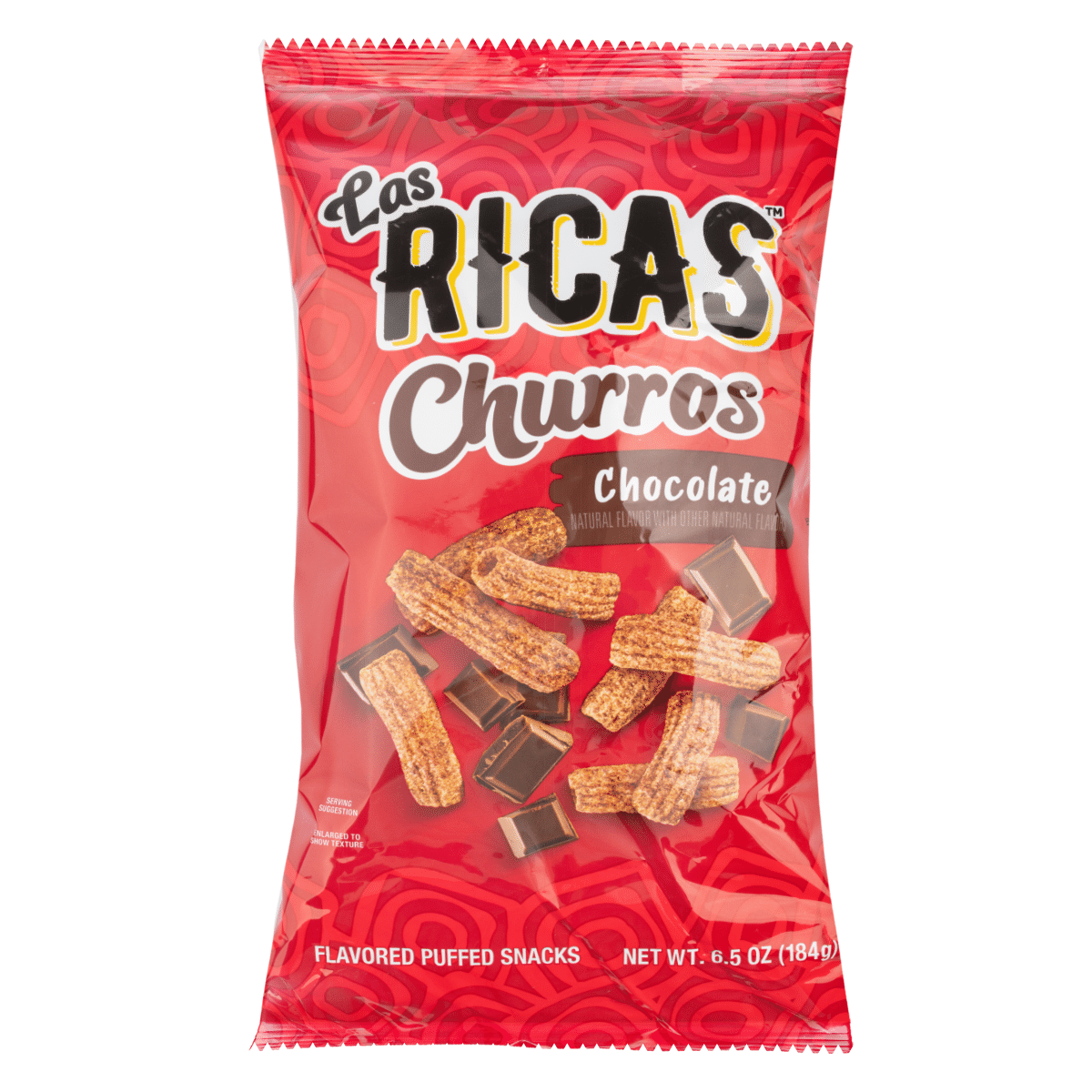 Las Ricas Churros Chocolate Puffed Snacks 6.5 onza(s)