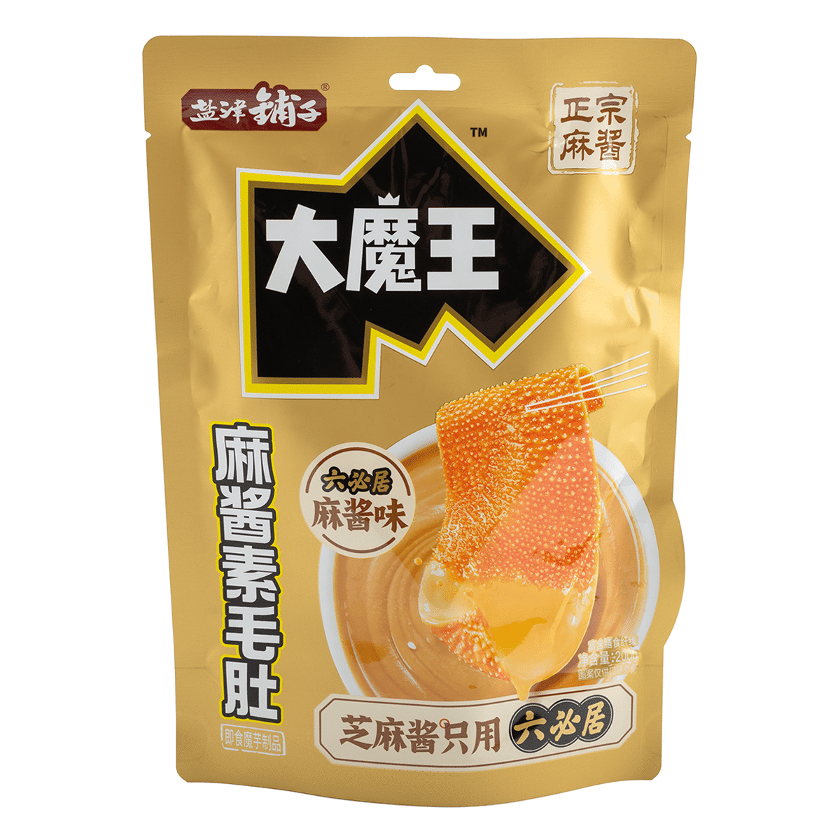 Yanjin Shop ขนมขบเคี้ยวเจจากบุก รสซอสงา + งาบด 200 g