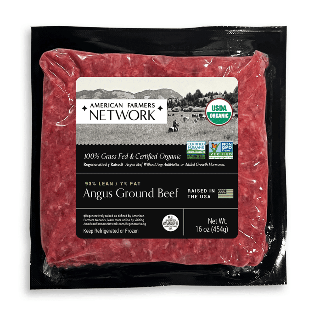Organic Grass Fed Ground Beef 93/7 1 libra(s)