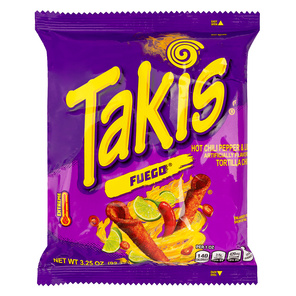 Papas Takis Fuego Barcel 92.3 gramo(s)